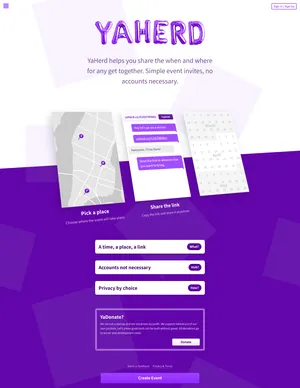 yaherd homepage
